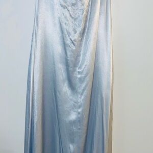 Elegant Strapless Silver Dress